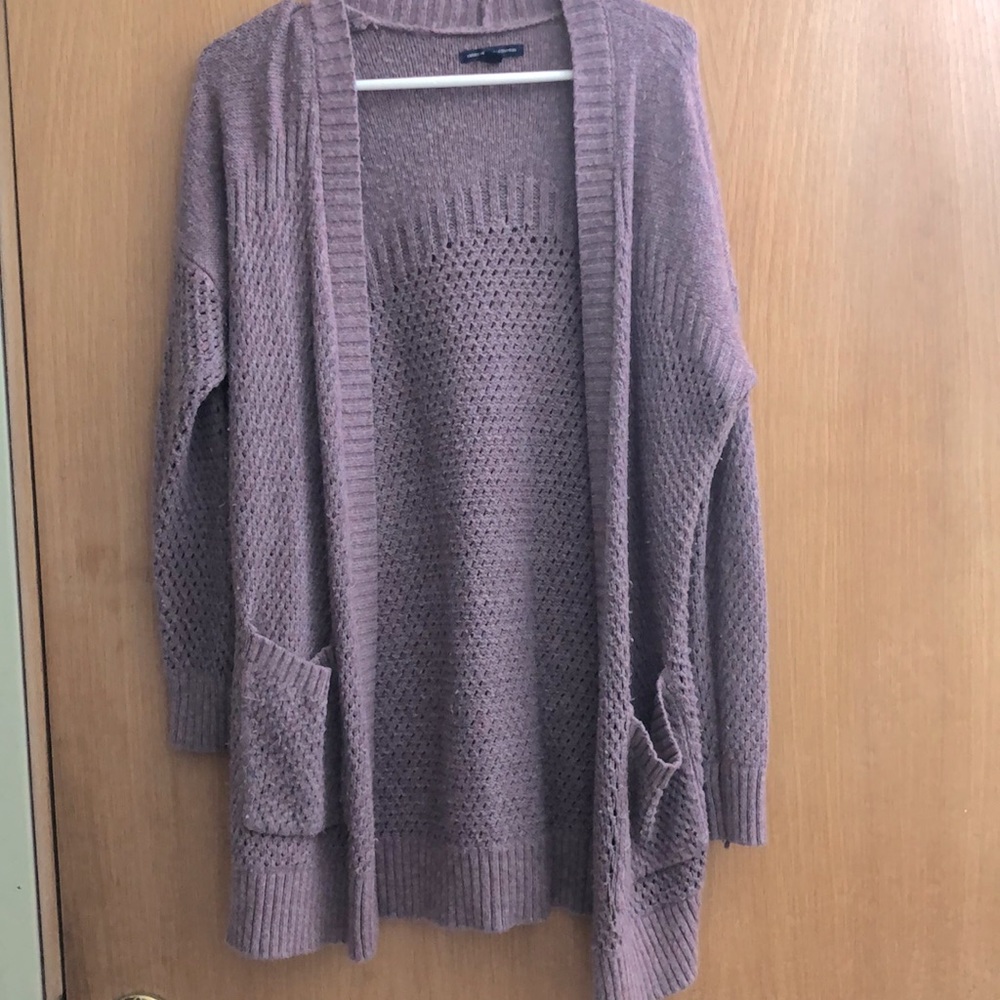 American eagle purple cardigan